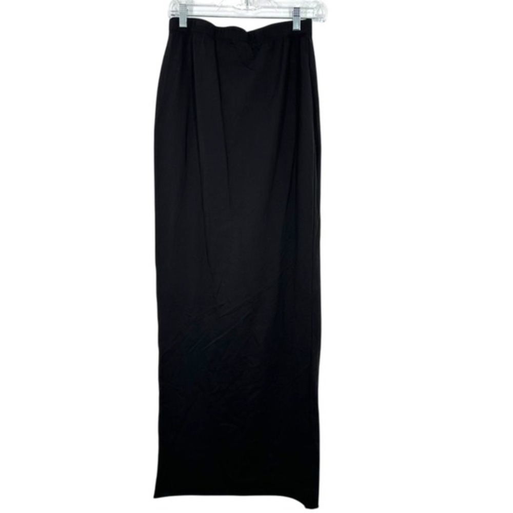Naked Wardrobe‎ Size Large Black Strapless Midi Dress Elegant Chic Classic NWOT